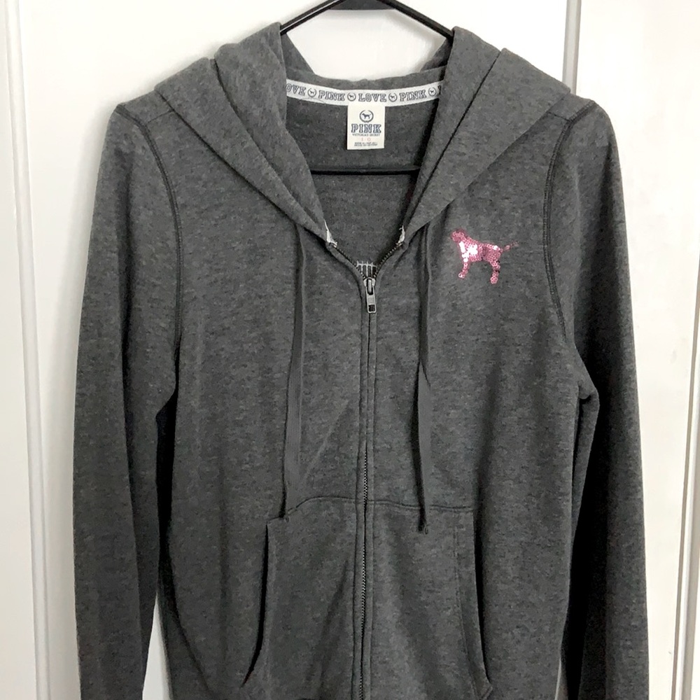 Victoria’s Secret PINK zip up hoodie (Size L)